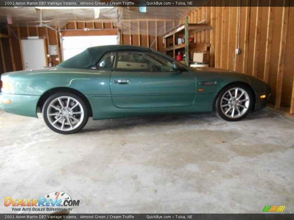 2001 Aston Martin DB7 Vantage Volante Almond Green / Cream Truffle Photo #2