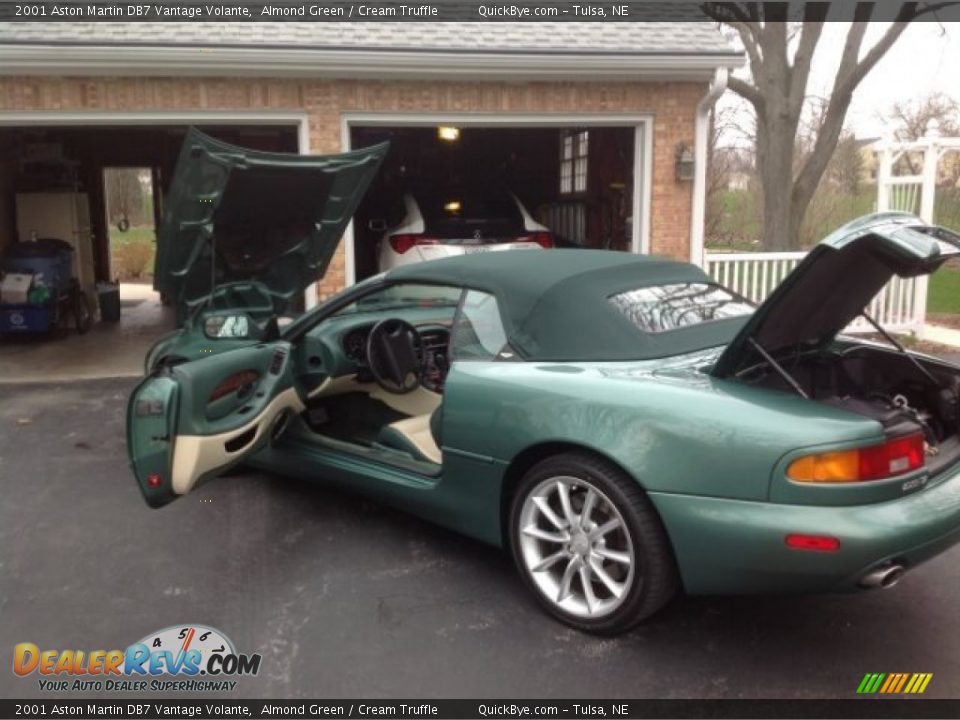 2001 Aston Martin DB7 Vantage Volante Almond Green / Cream Truffle Photo #6