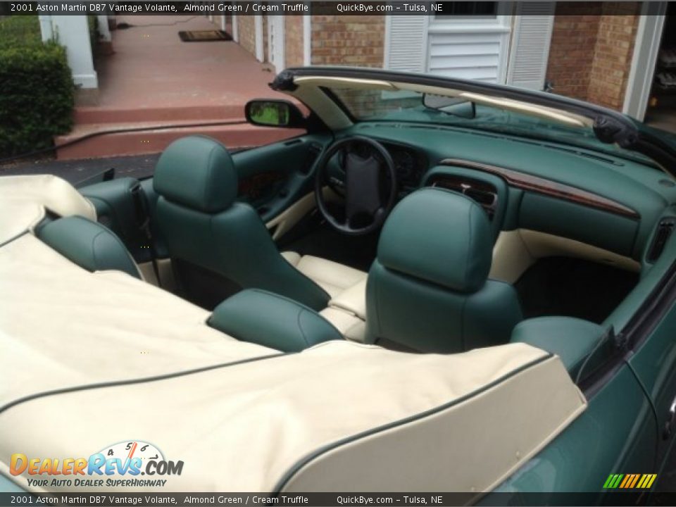 2001 Aston Martin DB7 Vantage Volante Almond Green / Cream Truffle Photo #10