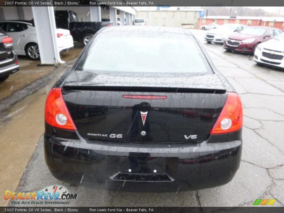 2007 Pontiac G6 V6 Sedan Black / Ebony Photo #7