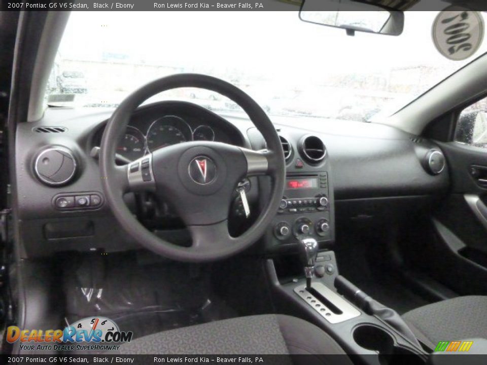 2007 Pontiac G6 V6 Sedan Black / Ebony Photo #14