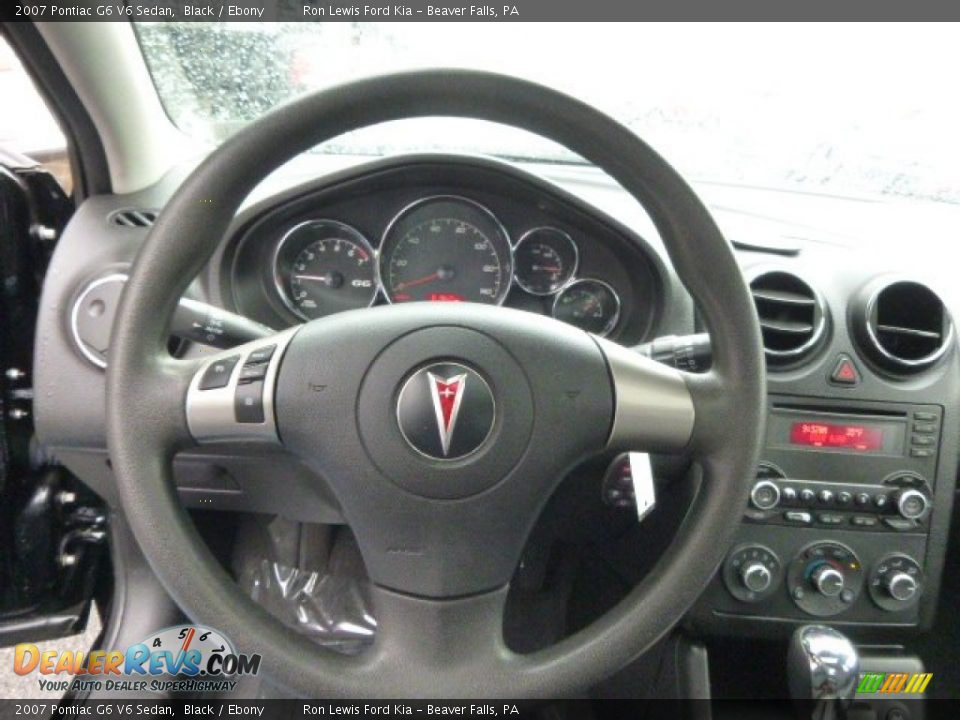 2007 Pontiac G6 V6 Sedan Black / Ebony Photo #18