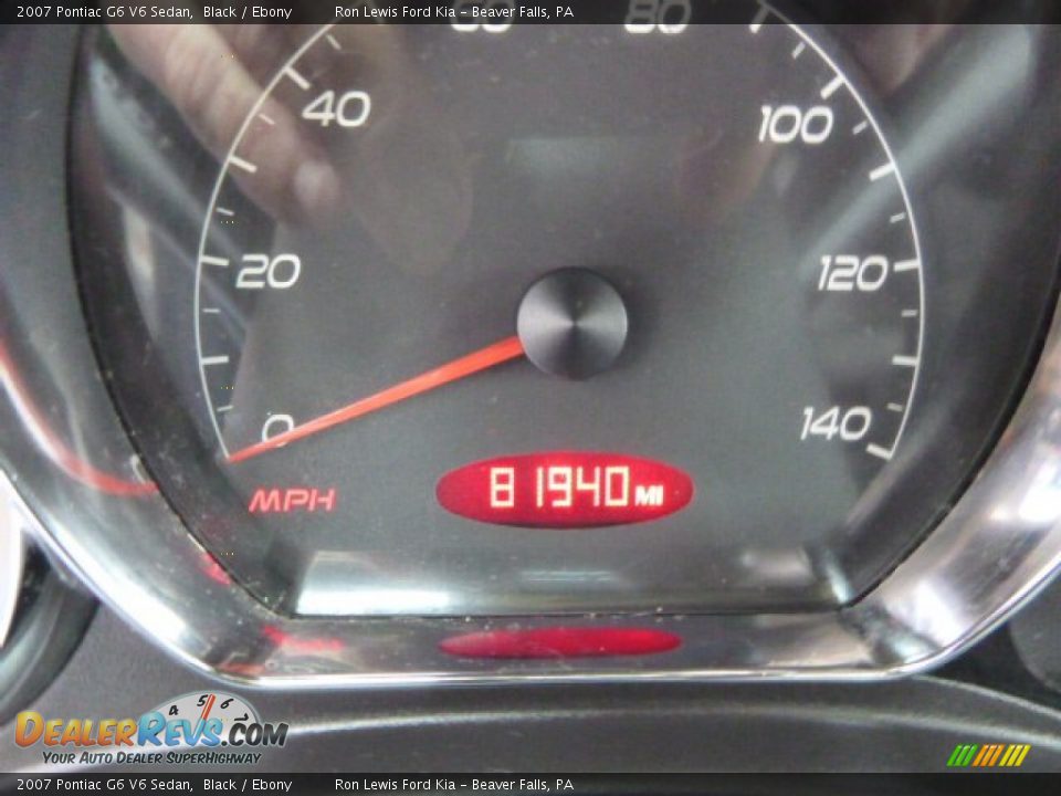 2007 Pontiac G6 V6 Sedan Black / Ebony Photo #19