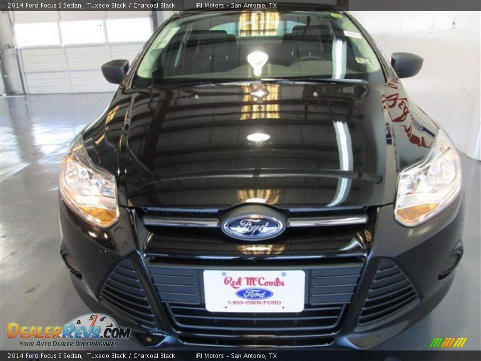 2014 Ford Focus S Sedan Tuxedo Black / Charcoal Black Photo #2
