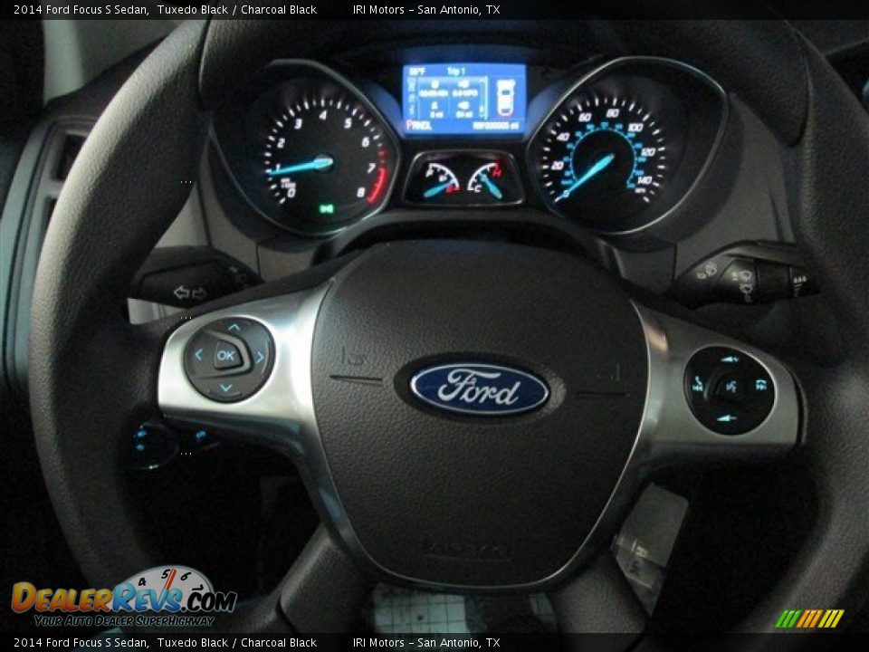 2014 Ford Focus S Sedan Tuxedo Black / Charcoal Black Photo #21