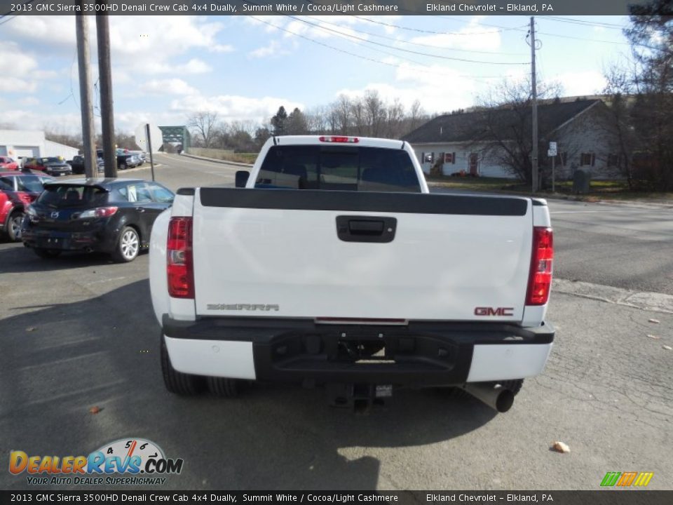 2013 GMC Sierra 3500HD Denali Crew Cab 4x4 Dually Summit White / Cocoa/Light Cashmere Photo #9