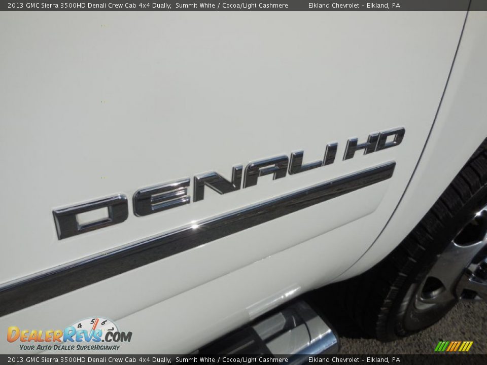 2013 GMC Sierra 3500HD Denali Crew Cab 4x4 Dually Summit White / Cocoa/Light Cashmere Photo #12