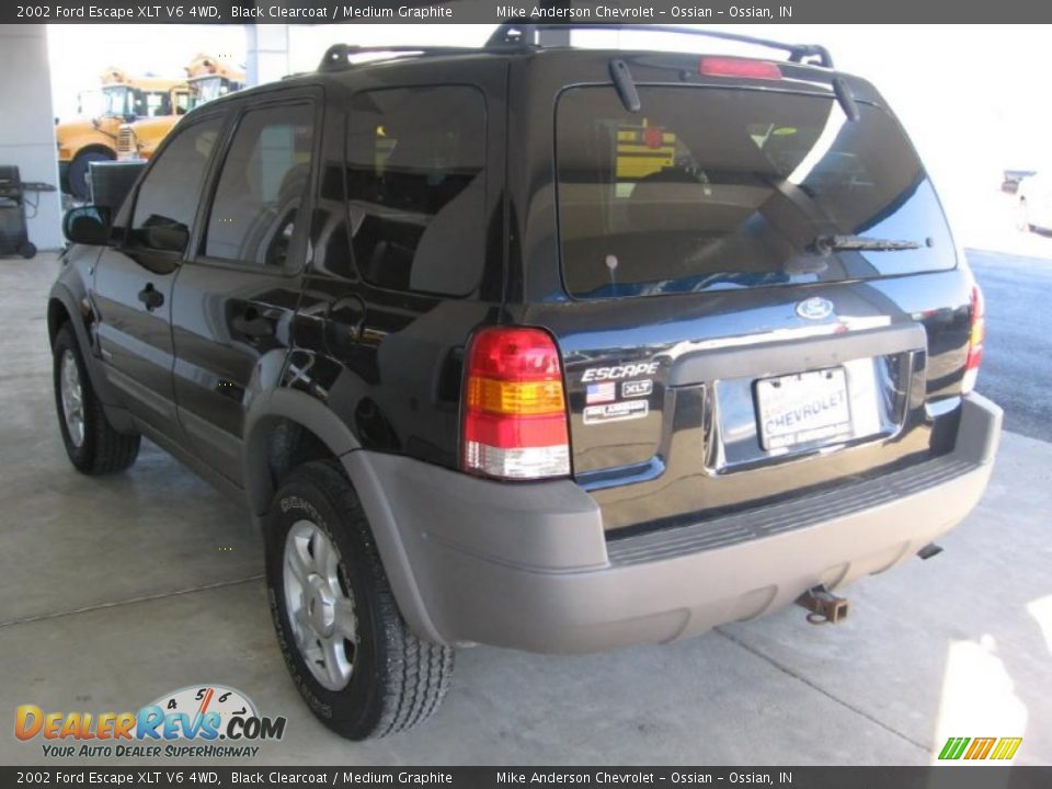 2002 Ford Escape XLT V6 4WD Black Clearcoat / Medium Graphite Photo #3