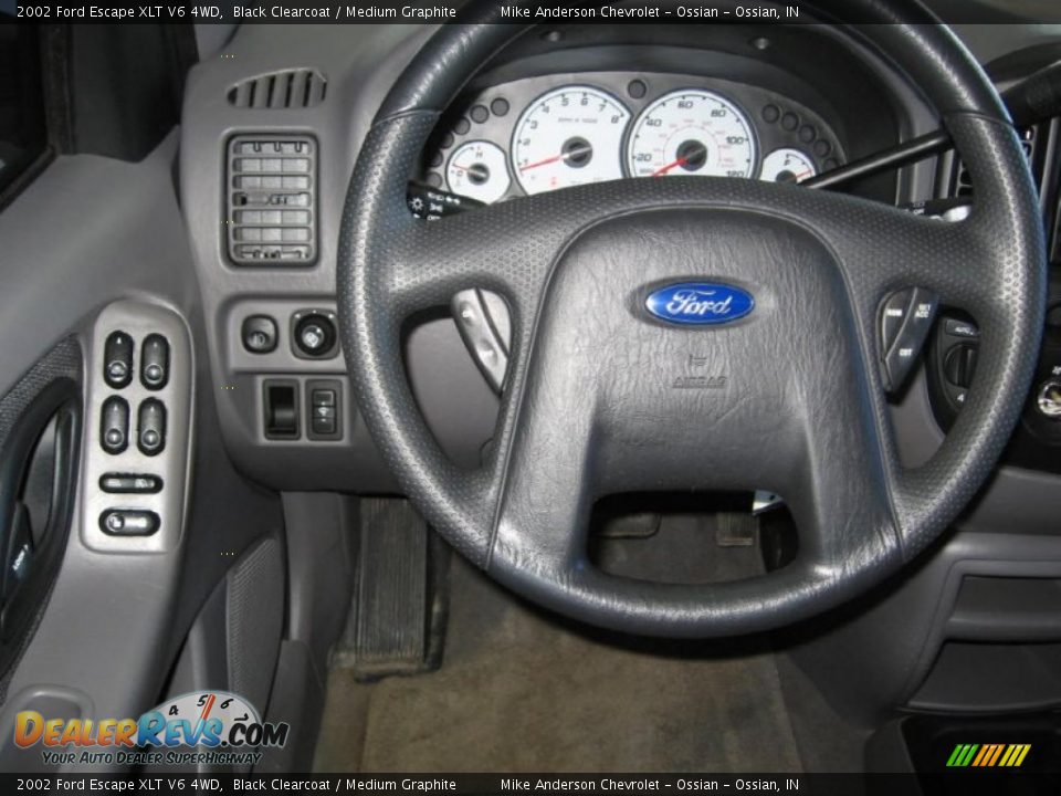 2002 Ford Escape XLT V6 4WD Black Clearcoat / Medium Graphite Photo #4