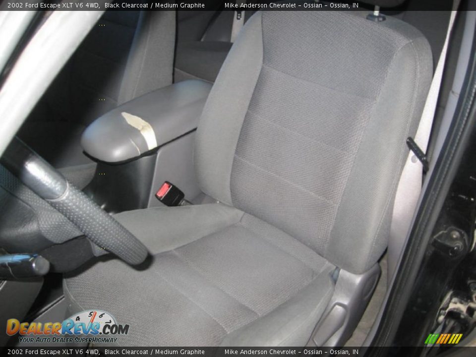 2002 Ford Escape XLT V6 4WD Black Clearcoat / Medium Graphite Photo #7