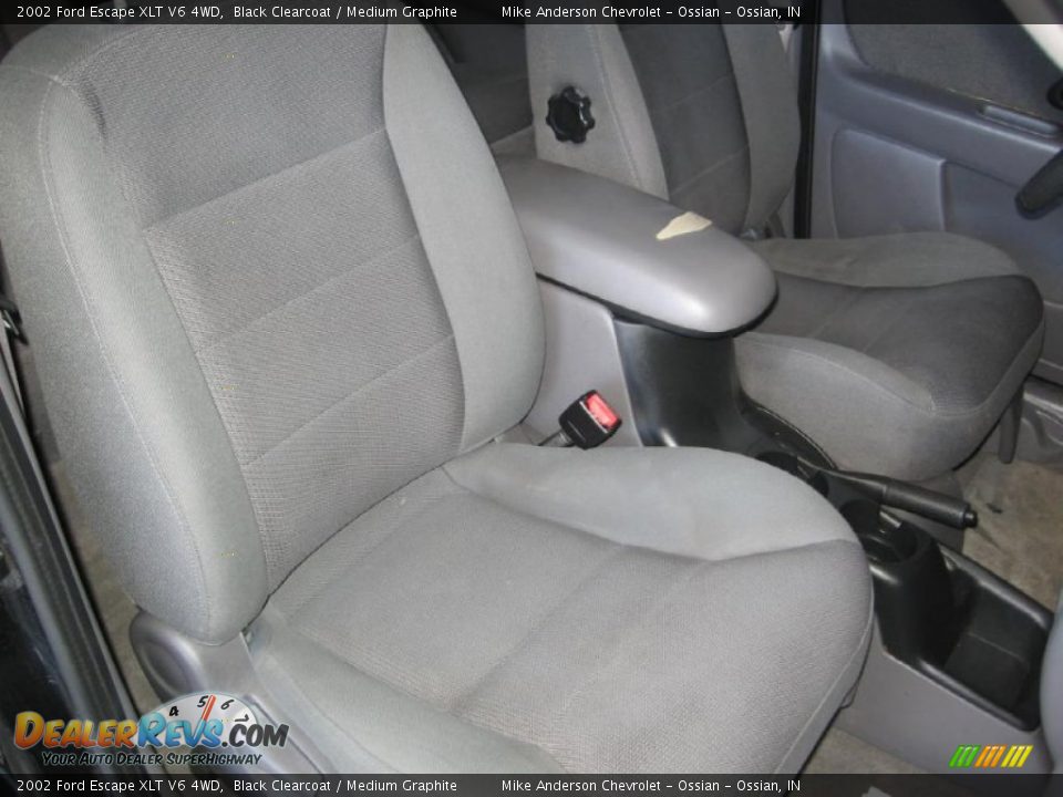 2002 Ford Escape XLT V6 4WD Black Clearcoat / Medium Graphite Photo #10