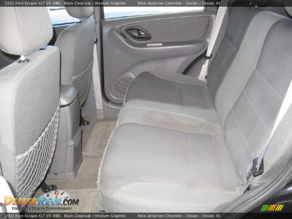 2002 Ford Escape XLT V6 4WD Black Clearcoat / Medium Graphite Photo #13