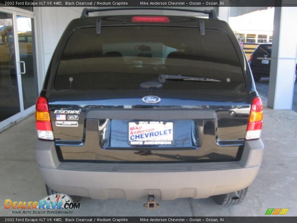 2002 Ford Escape XLT V6 4WD Black Clearcoat / Medium Graphite Photo #16