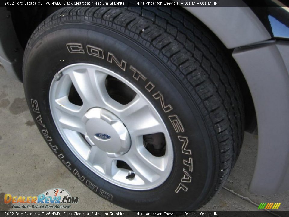 2002 Ford Escape XLT V6 4WD Black Clearcoat / Medium Graphite Photo #19