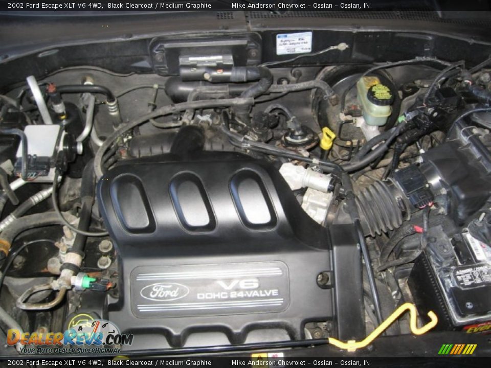 2002 Ford Escape XLT V6 4WD Black Clearcoat / Medium Graphite Photo #20