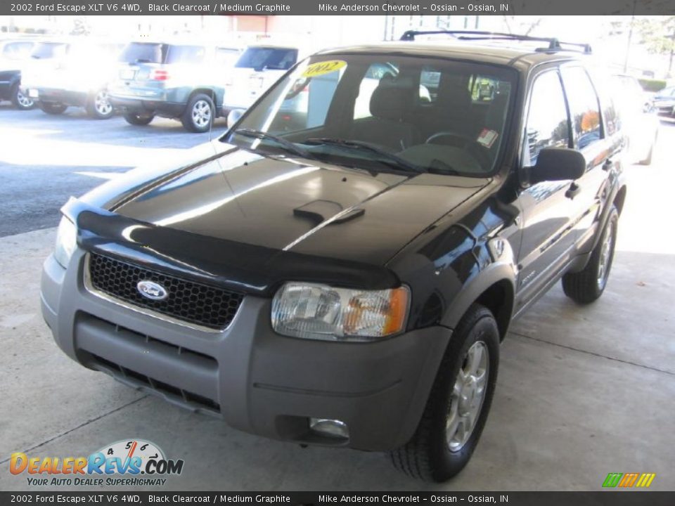 2002 Ford Escape XLT V6 4WD Black Clearcoat / Medium Graphite Photo #22