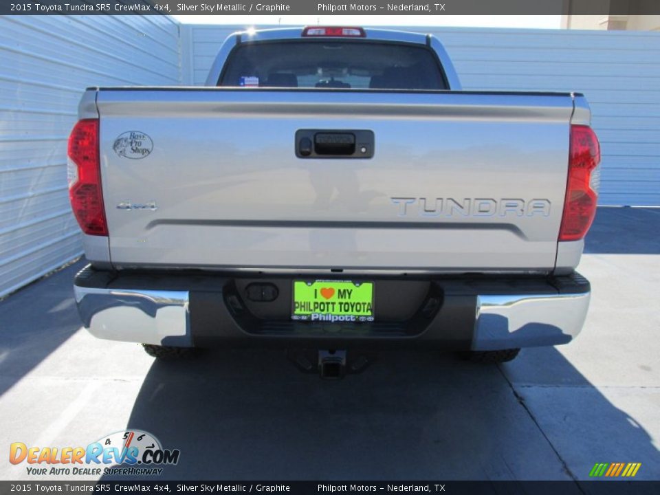 2015 Toyota Tundra SR5 CrewMax 4x4 Silver Sky Metallic / Graphite Photo #5