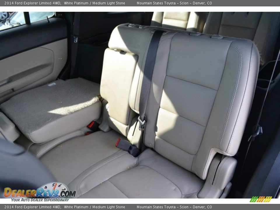 2014 Ford Explorer Limited 4WD White Platinum / Medium Light Stone Photo #6