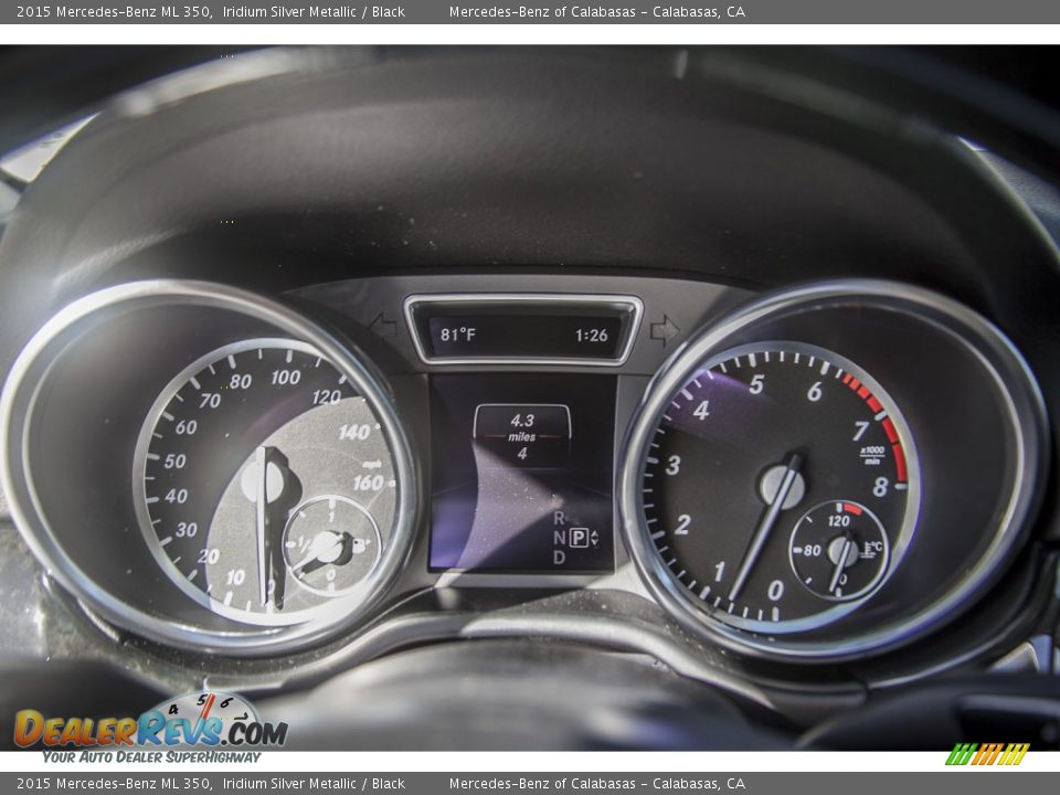 2015 Mercedes-Benz ML 350 Iridium Silver Metallic / Black Photo #6