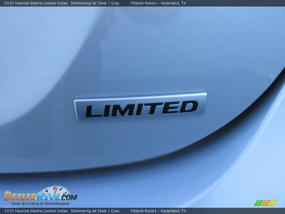 2015 Hyundai Elantra Limited Sedan Shimmering Air Silver / Gray Photo #15