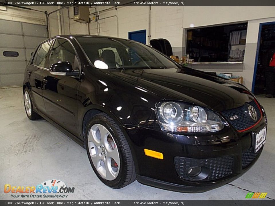 2008 Volkswagen GTI 4 Door Black Magic Metallic / Anthracite Black Photo #7