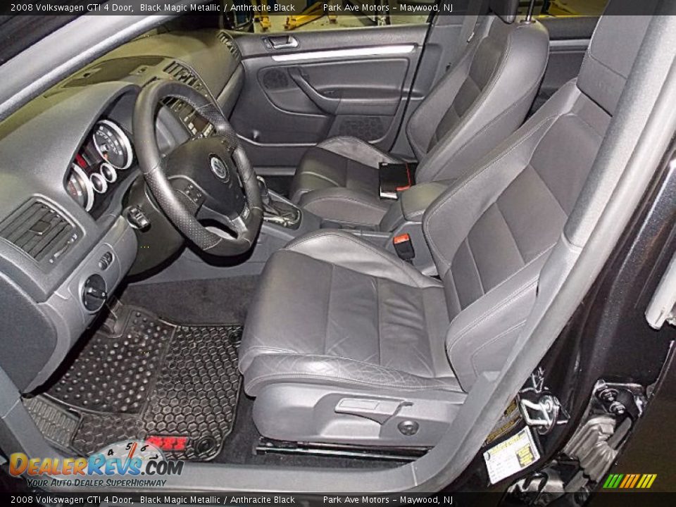 2008 Volkswagen GTI 4 Door Black Magic Metallic / Anthracite Black Photo #13