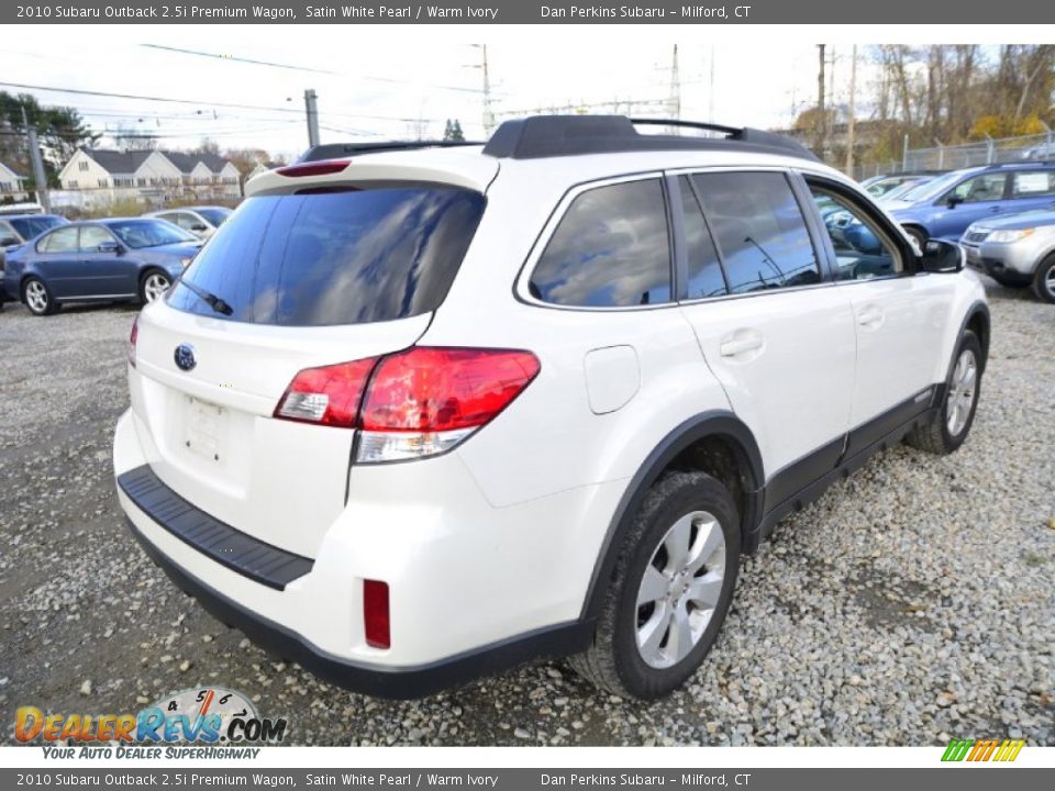 2010 Subaru Outback 2.5i Premium Wagon Satin White Pearl / Warm Ivory Photo #6