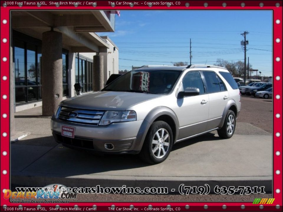 2008 Ford Taurus X SEL Silver Birch Metallic / Camel Photo #1