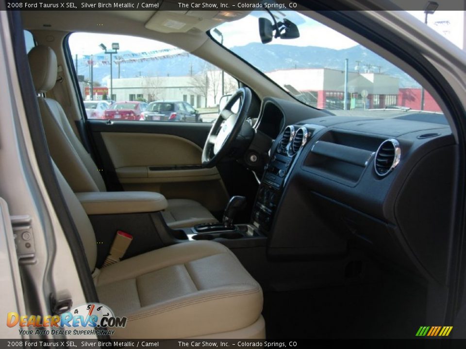 2008 Ford Taurus X SEL Silver Birch Metallic / Camel Photo #13
