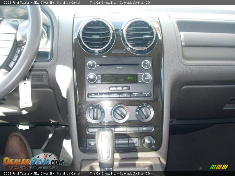 2008 Ford Taurus X SEL Silver Birch Metallic / Camel Photo #17