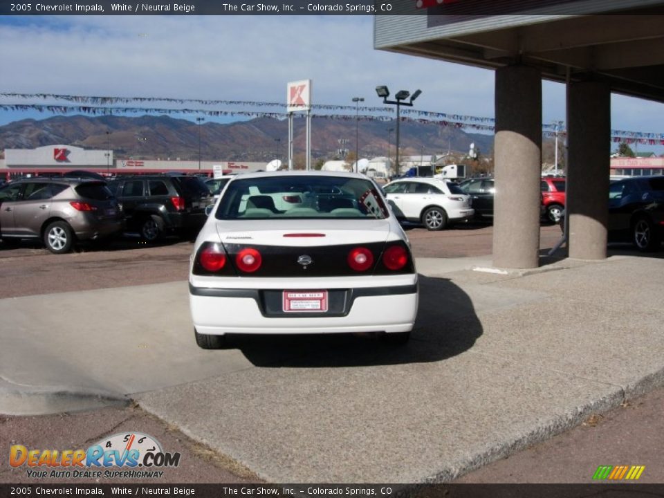 2005 Chevrolet Impala White / Neutral Beige Photo #4