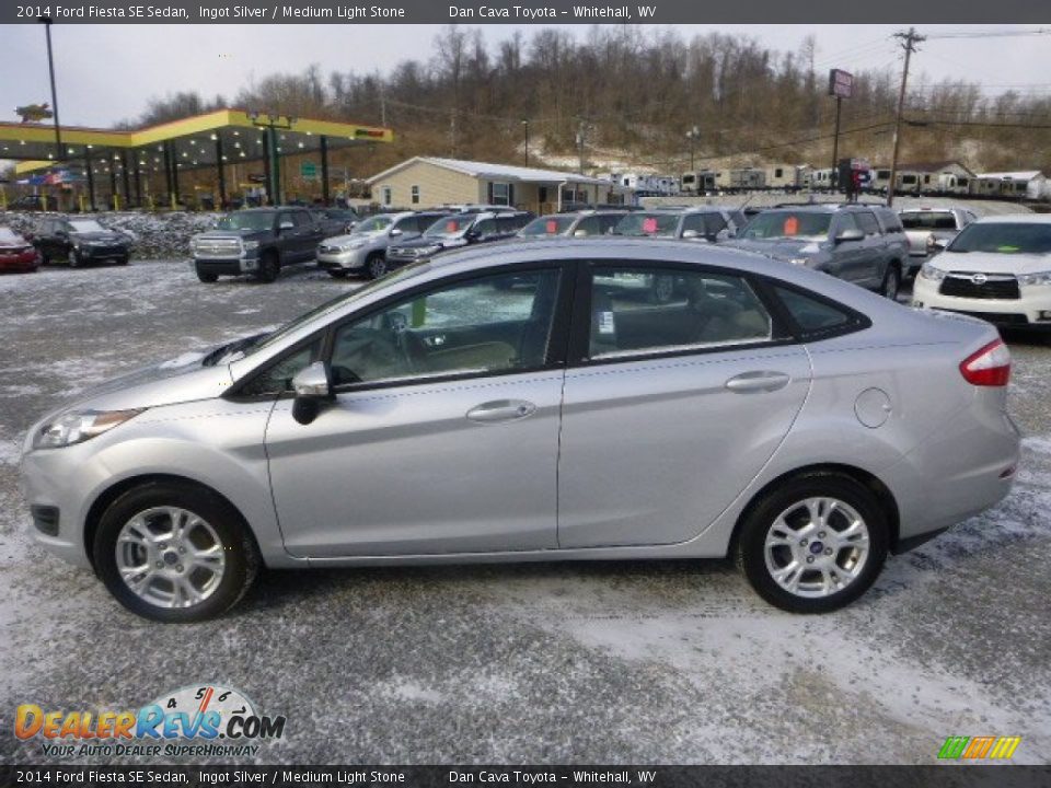 2014 Ford Fiesta SE Sedan Ingot Silver / Medium Light Stone Photo #6