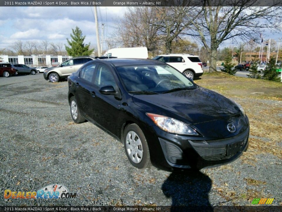 2011 Mazda MAZDA3 i Sport 4 Door Black Mica / Black Photo #1