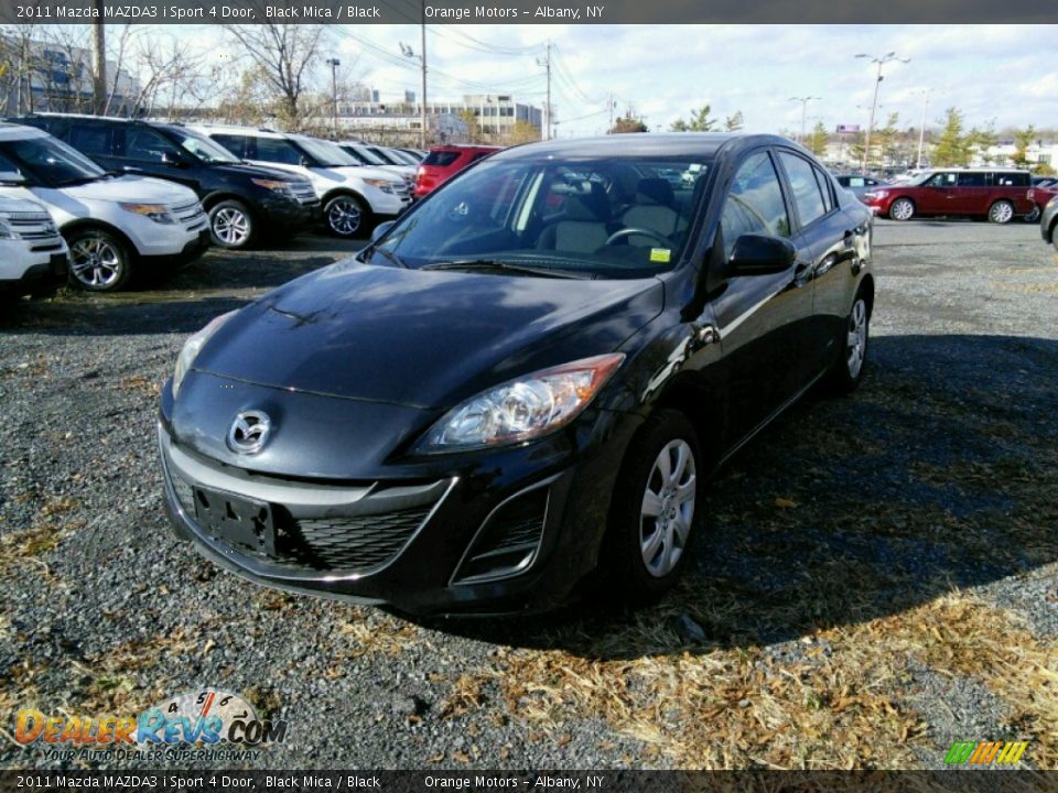 2011 Mazda MAZDA3 i Sport 4 Door Black Mica / Black Photo #2