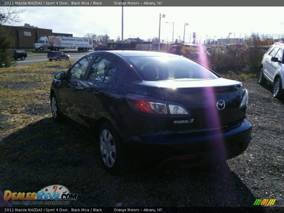 2011 Mazda MAZDA3 i Sport 4 Door Black Mica / Black Photo #3