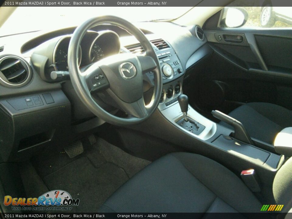 2011 Mazda MAZDA3 i Sport 4 Door Black Mica / Black Photo #8