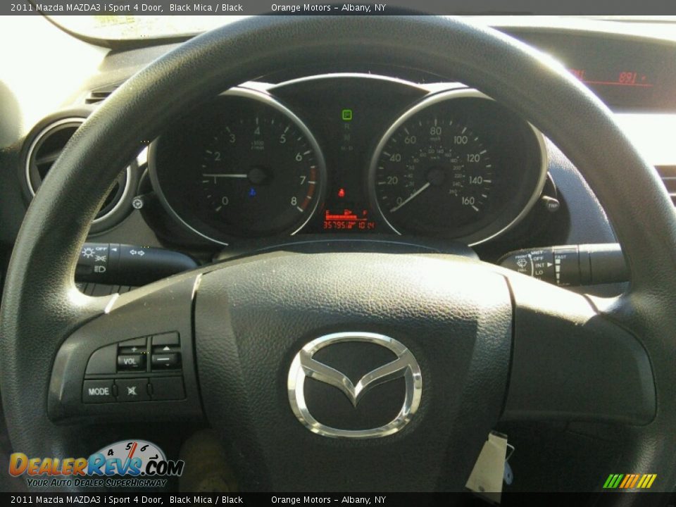 2011 Mazda MAZDA3 i Sport 4 Door Black Mica / Black Photo #9