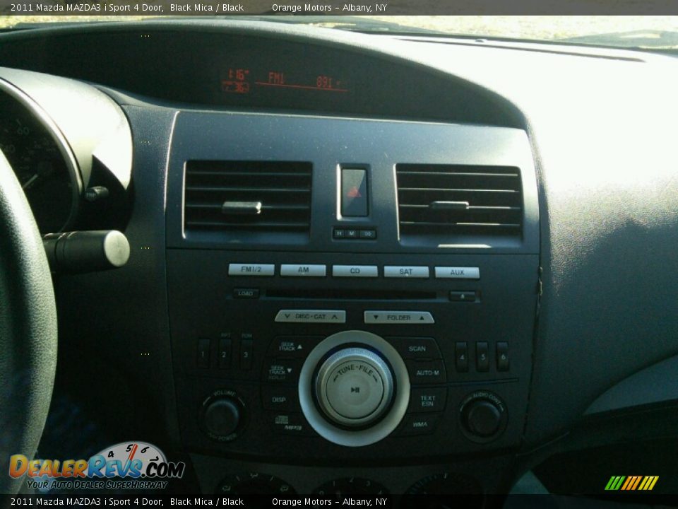 2011 Mazda MAZDA3 i Sport 4 Door Black Mica / Black Photo #10