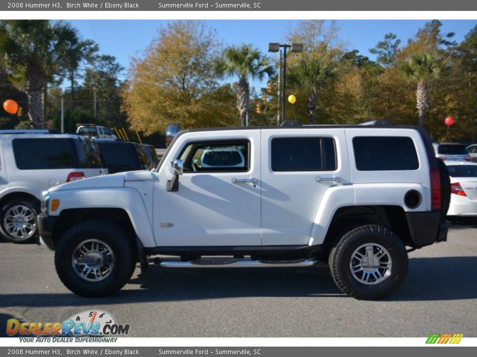 2008 Hummer H3 Birch White / Ebony Black Photo #6