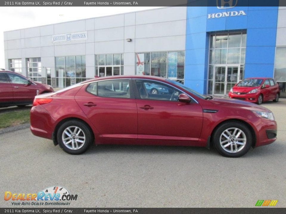 2011 Kia Optima LX Spicy Red / Gray Photo #2
