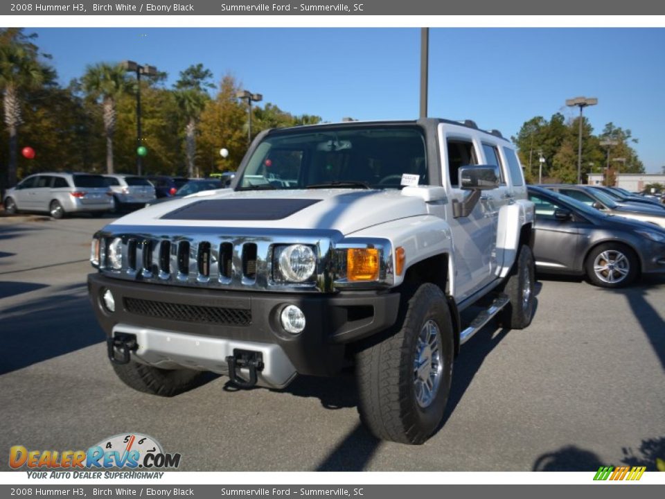 2008 Hummer H3 Birch White / Ebony Black Photo #7