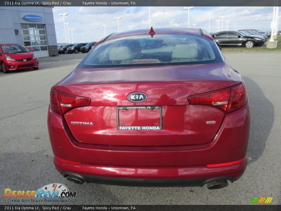 2011 Kia Optima LX Spicy Red / Gray Photo #3