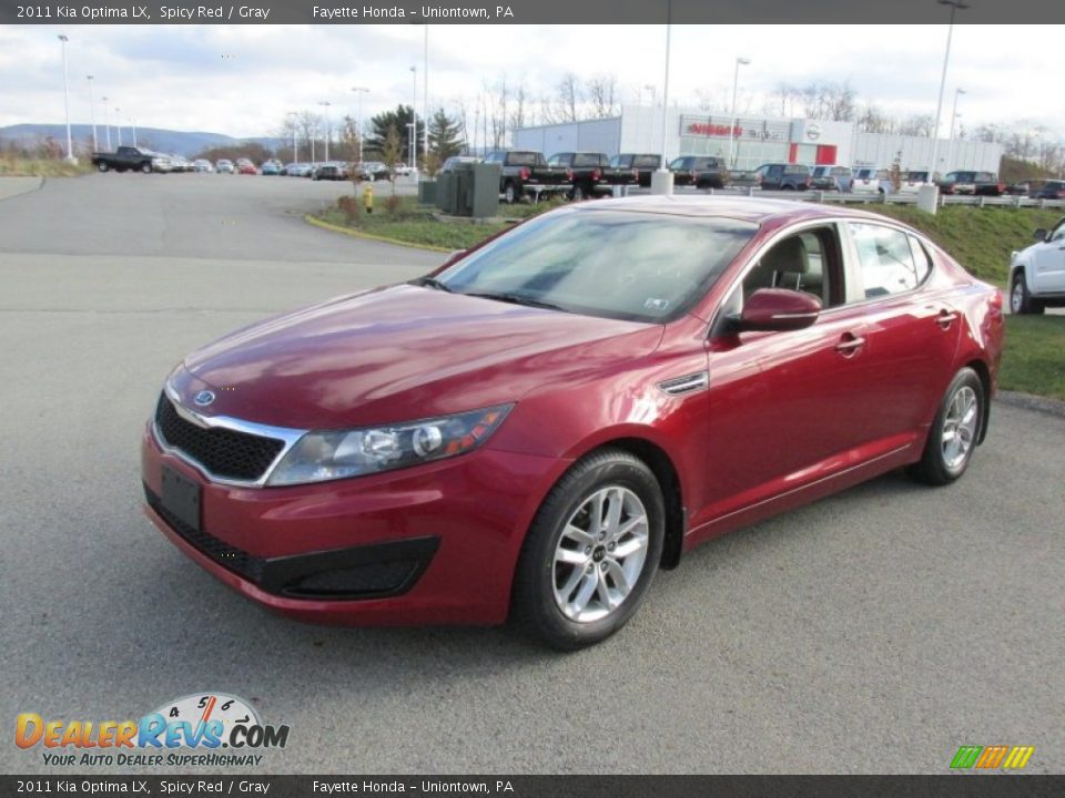 2011 Kia Optima LX Spicy Red / Gray Photo #5