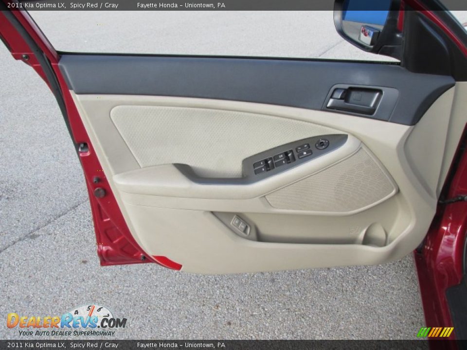 2011 Kia Optima LX Spicy Red / Gray Photo #6