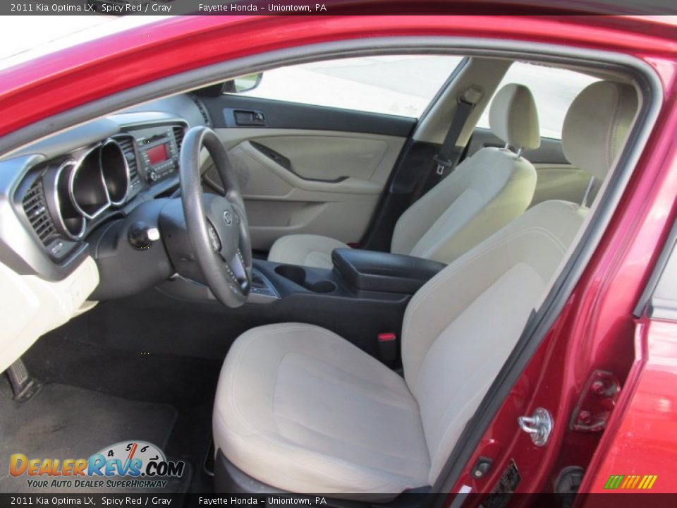 2011 Kia Optima LX Spicy Red / Gray Photo #7
