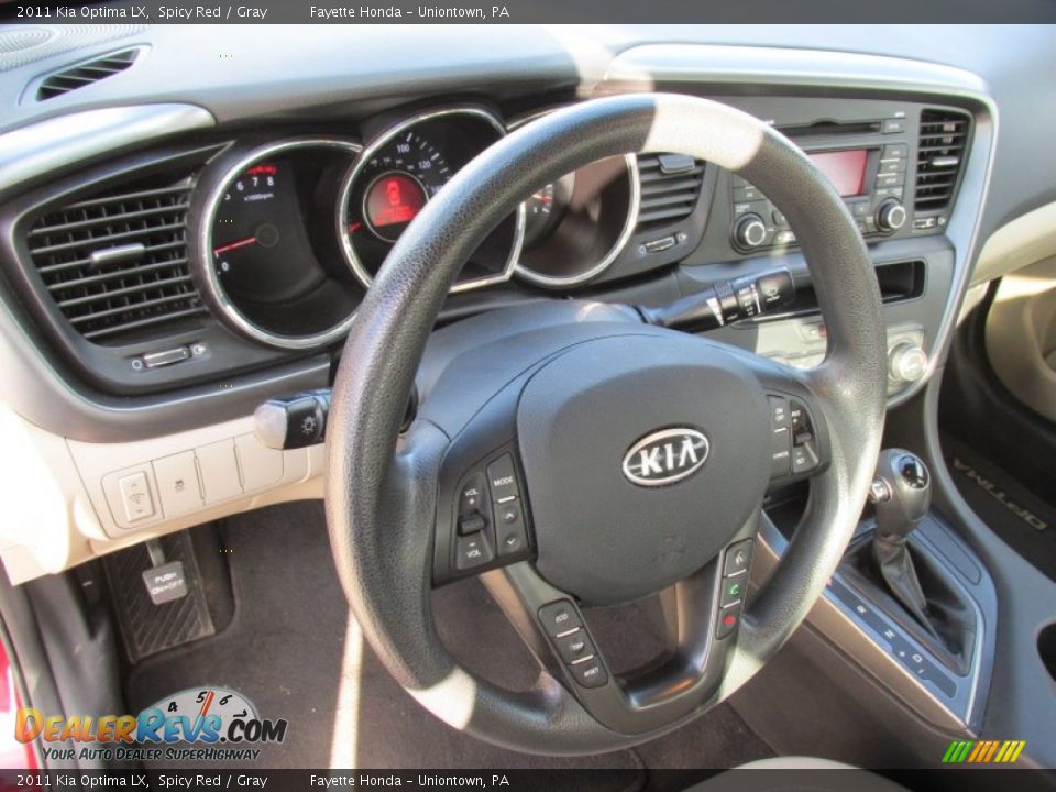 2011 Kia Optima LX Spicy Red / Gray Photo #10