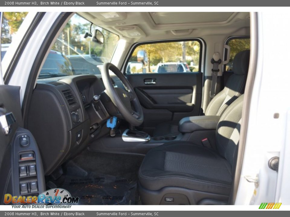 2008 Hummer H3 Birch White / Ebony Black Photo #16