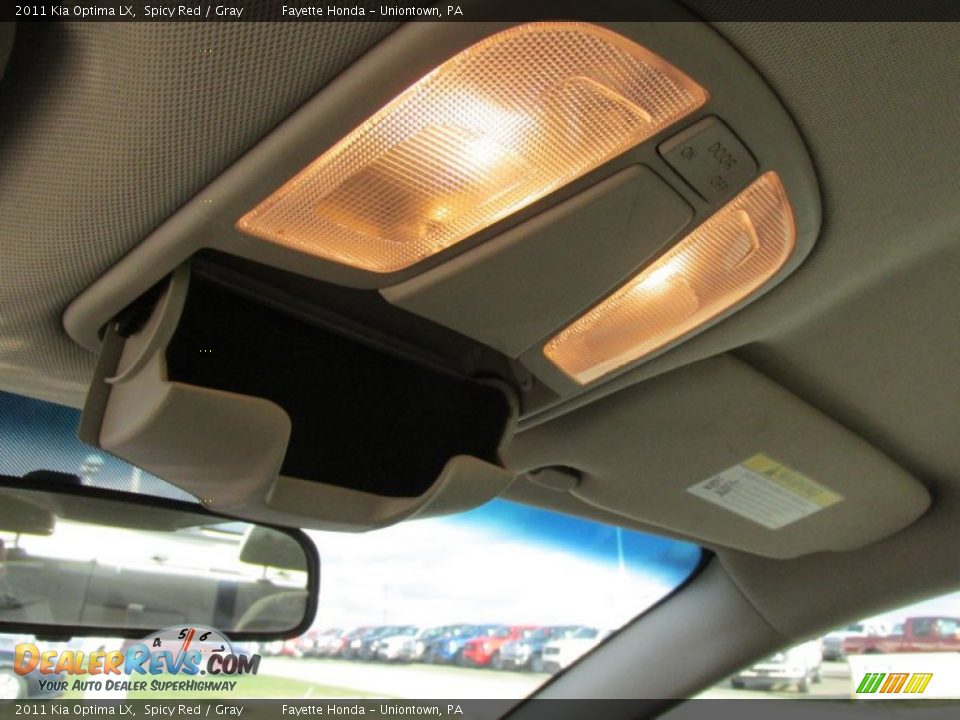 2011 Kia Optima LX Spicy Red / Gray Photo #14
