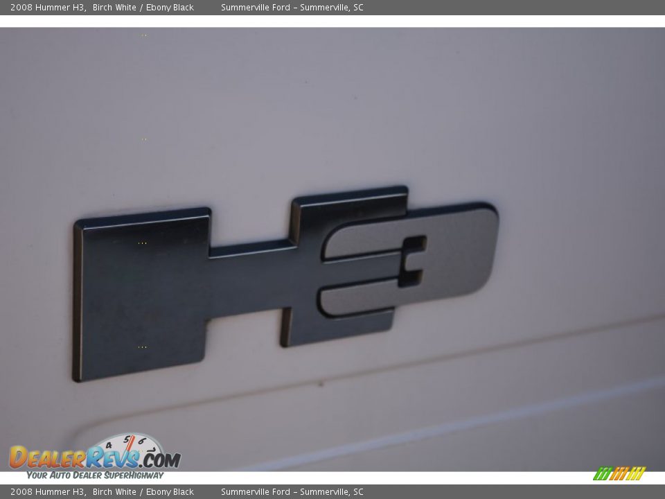 2008 Hummer H3 Birch White / Ebony Black Photo #21