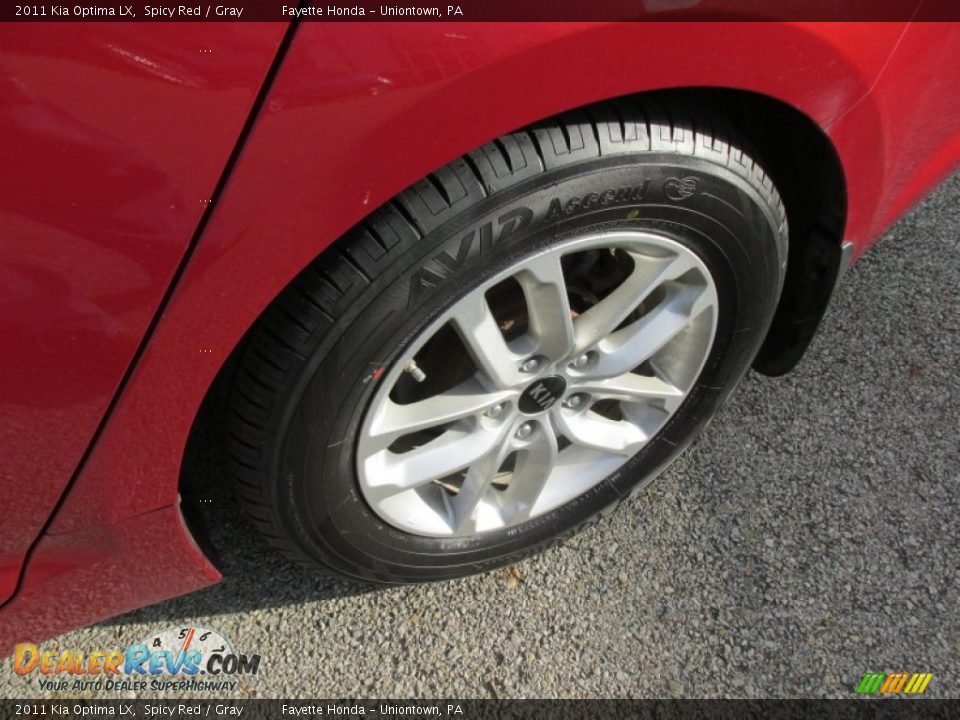 2011 Kia Optima LX Spicy Red / Gray Photo #16